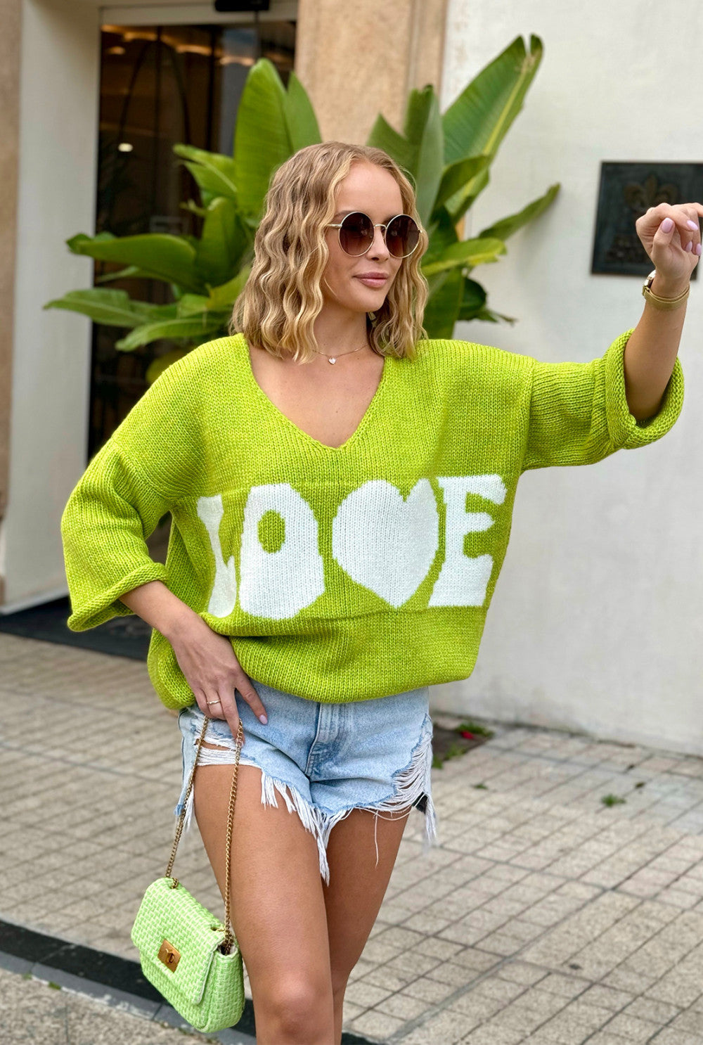 Love - Lime/White