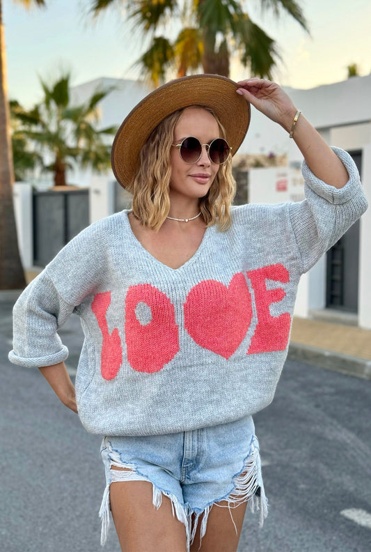 Love - Gray/Coral